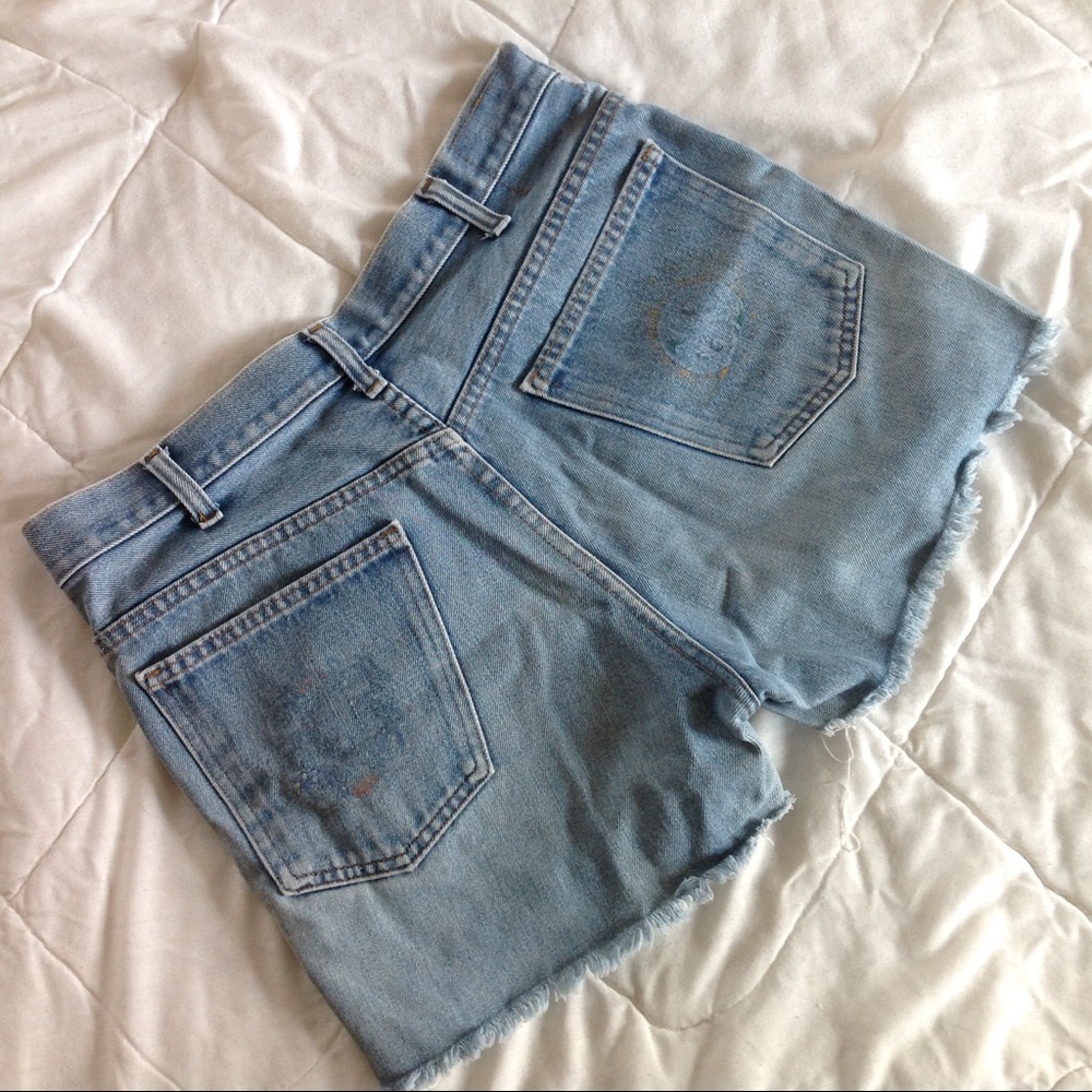 ❌SOLD❌90s high waisted american flag denim shorts - Picture 2 of 7